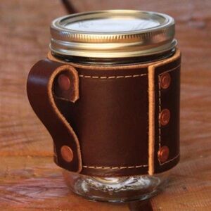 Holdster Rivet Tough Leather Mason Jar Holder